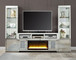 Noralie - TV Stand - Mirrored & Faux Diamonds - 30"