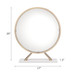 Midriaks - Mirror & Stool - Synthetic Leather , White & Gold