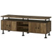 Ensata II - TV Stand - Rustic Oak & Black