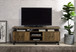 Ensata II - TV Stand - Rustic Oak & Black Finish