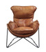 Thurshan - Accent Chair - Aperol Top Grain Leather & Black