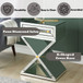 Noralie - Accent Table, X-Shaped Base - Mirrored & Faux Diamonds