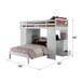 Freya - Twin Loft Bed With Storage - White