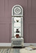 Noralie - 63" Glam Grandfather Clock With LED - Mirrored & Faux Diamonds