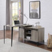 Zakwani - Writing Desk With USB - Gray Oak & Black