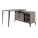Zakwani - Writing Desk With USB - Gray Oak & Black