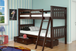 Mission Bunkbed Twin over Twin Size in Dark Cappuccino with Support Slats