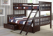 Mission Bunk Bed Twin over Full Size in Dark Cappuccino