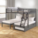 Full Over Double Twin Bunkbed in Dark Gray, Donco Kids-2332-FTTDG