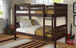 Mission Pine Bunkbed Twin over Twin Size in Cappuccino