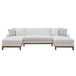 Valiant - Sectional Sofa With 4 Pillows - Ivory Chenille