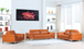 Sofa and Loveseat Set Callie Leather y Global United Furniture SET -U411