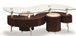 Isha Coffee Table Set In Mahogany  SET -288-Mahogany CT