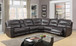 Lilia Reclining Sectional in Leather Gel by Global United Furniture