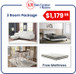 LORENA 3 ROOM PACKAGE WITH FREE MATTRESS