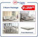 NIKITA 3 ROOM PACKAGE WITH FREE MATTRESS