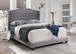 ELENA GRAY BED FRAME AND MATTRESS SET NEI-Elena-Queen-Gray/Pastel-Q by KM Home