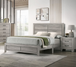 HOPKINS GRAY BED FRAME AND MATTRESS SET B9320-Q-BED/Pastel-Q by KM Home