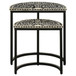 Zakiya - 2 Piece Demilune Nesting Table - Black And White