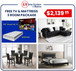 Lena 3 Room Packages with Free TV and Mattress RM-PK-TV-LENA by KM Home