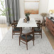 Dining Set, Alpine Large WHITE Table with 6 Zola Black Leather Chairs | KM Home Furniture and Mattress Store | Houston TX | Best Furniture stores in Houston