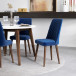 Dining set, Palmer White Table with 4 Evette Blue Dining Chairs | KM Home Furniture and Mattress Store | Houston TX | Best Furniture stores in Houston