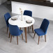 Dining set, Palmer White Table with 4 Evette Blue Dining Chairs | KM Home Furniture and Mattress Store | Houston TX | Best Furniture stores in Houston