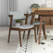 Adira Small Walnut Dining Set - 4 Ricco Light Gray Chairs | KM Home Furniture and Mattress Store | TX | Best Furniture stores in Houston