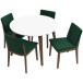 Palmer White Dining Set - 4 Virginia Green Chairs | KM Home Furniture and Mattress Store | TX | Best Furniture stores in Houston