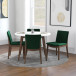 Palmer White Dining Set - 4 Virginia Green Chairs | KM Home Furniture and Mattress Store | TX | Best Furniture stores in Houston