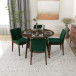 Aliana  Dining Set - 4 Virginia Green Chairs (Walnut) | KM Home Furniture and Mattress Store | TX | Best Furniture stores in Houston