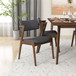 Abbott Large Walnut Dining Set - 4 Ricco Dark Gray Chairs | KM Home Furniture and Mattress Store |TX | Best Furniture stores in Houston