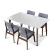 Abbott Dining Set - 4 Abbott Chairs Large White Top | KM Home Furniture and Mattress Store | TX | Best Furniture stores in Houston