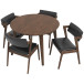 Palmer Dining set - 4 Ricco Dining Chairs Black Pu | KM Home Furniture and Mattress Store | TX | Best Furniture stores in Houston