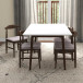 Adira Small White Top Dining Set - 4 Winston Beige Chairs | KM Home Furniture and Mattress Store | TX | Best Furniture stores in Houston