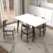 Adira Small White Top Dining Set - 4 Winston Beige Chairs | KM Home Furniture and Mattress Store | TX | Best Furniture stores in Houston