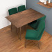 Adira Small Walnut Dining Set - 4 Brighton Green Velvet Chairs | KM Home Furniture and Mattress Store | TX | Best Furniture stores in Houston
