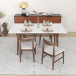 Alpine Large White Dining Set - 4 Winston Beige Chairs | KM Home Furniture and Mattress Store | TX | Best Furniture stores in Houston