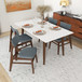 Alpine Large White Top Dining Set - 4 Collins Dining Chairs | KM Home Furniture and Mattress Store | TX | Best Furniture stores in Houston