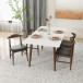 Dining Set Alpine White top Table - 4 Winston Black Leather Chairs | Best Furniture stores in Houston