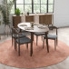 Rixos Dining set with 4 Juliet Dining Chairs (Fabric) | KM Home Furniture and Mattress Store | Houston TX | Best Furniture stores in Houston