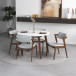 Palmer Dining set with 4 Ricco Dining Chairs(Light Grey) | KM Home Furniture and Mattress Store | Houston TX | Best Furniture stores in Houston
