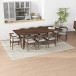 Adira XLarge Walnut Dining Set - 8 Zola Gray Chairs | KM Home Furniture and Mattress Store | TX | Best Furniture stores in Houston