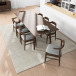 Adira XLarge Walnut Dining Set - 8 Zola Gray Chairs | KM Home Furniture and Mattress Store | TX | Best Furniture stores in Houston