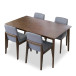 Selena Dining set - 4 Ohio Dark Gray Dining Chairs  | KM Home Furniture and Mattress Store | TX | Best Furniture stores in Houston