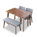 Abbott Dining set - 2 Abbott Chairs & 1 Abbott Bench | KM Home Furniture and Mattress Store | TX | Best Furniture stores in Houston