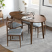Rixos Walnut Oval Dining Set - 4 Winston Grey Chairs | KM Home Furniture and Mattress Store | TX | Best Furniture stores in Houston