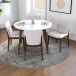 Palmer (White) Dining Set with 4 Virginia (Beige) Dining Chairs | KM Home Furniture and Mattress Store | Houston TX | Best Furniture stores in Houston