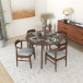 Aliana Dining Set with 4 Zola Gray Chairs (Walnut) | KM Home Furniture and Mattress Store | Houston TX | Best Furniture stores in Houston
