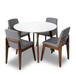 Aliana Dining set with Gray Chairs (White) | KM Home Furniture and Mattress Store | Houston TX | Best Furniture stores in Houston